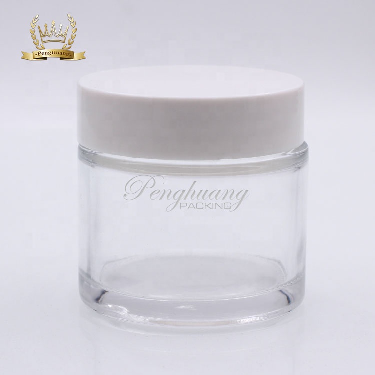 60g hot seller Frosted cheap glass jars eco friendly cosmetic glass jars for cosmetic bottles wholesale