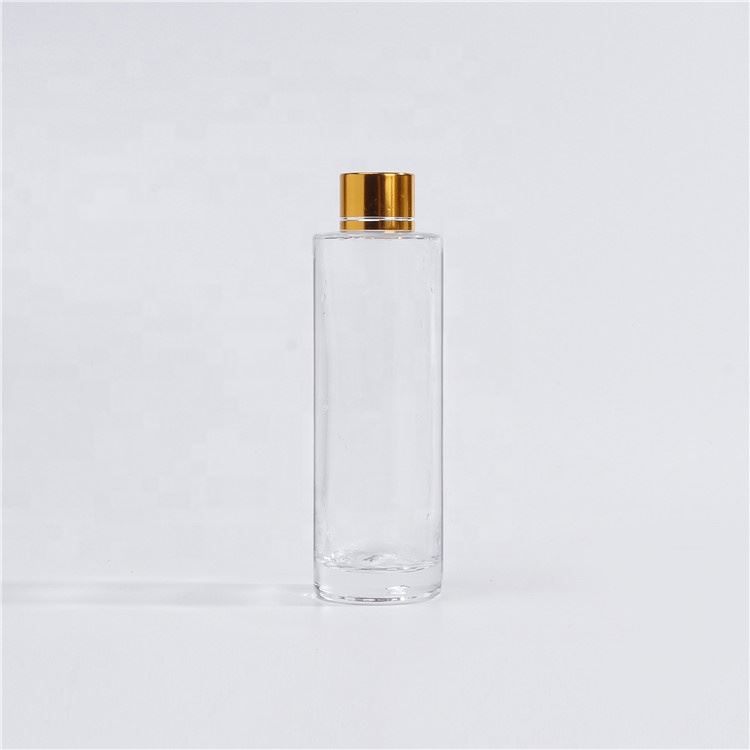 60ml 100ml 120ml Round Cylinder Glass Lotion Bottle Empty Perfume Glass Bottle For cosmetics