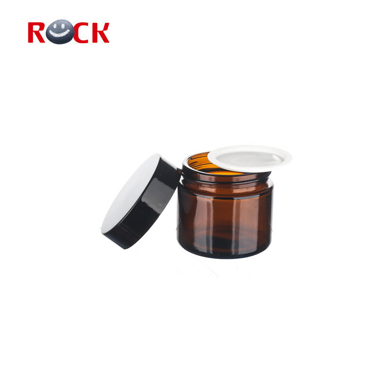 60ml 100ml 200ml 500ml recycled amber cream glass jars