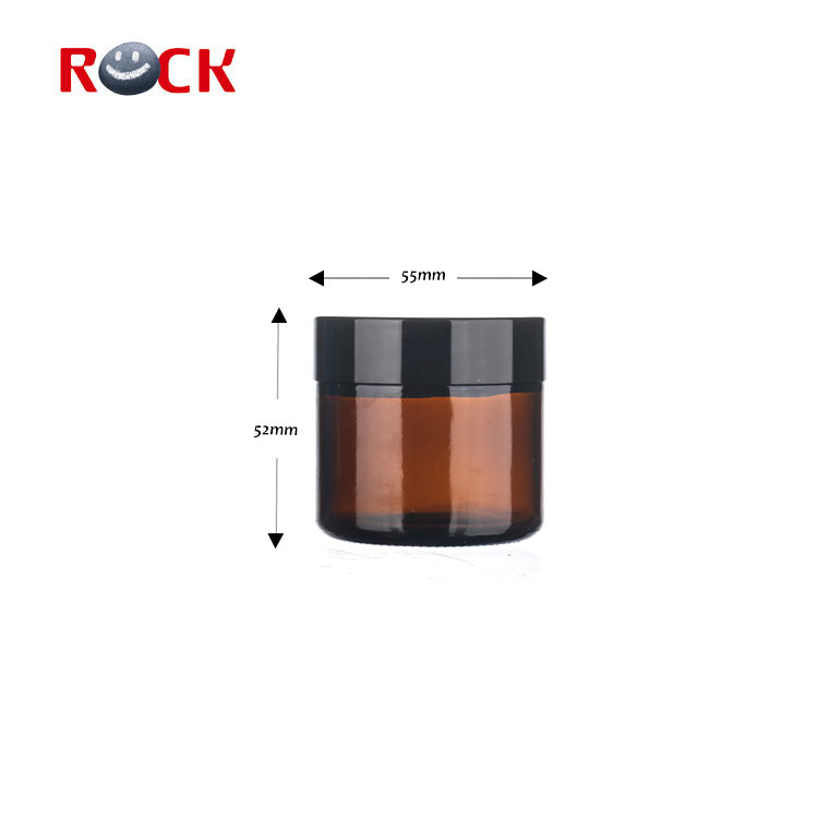 60ml 100ml 200ml 500ml recycled amber cream glass jars