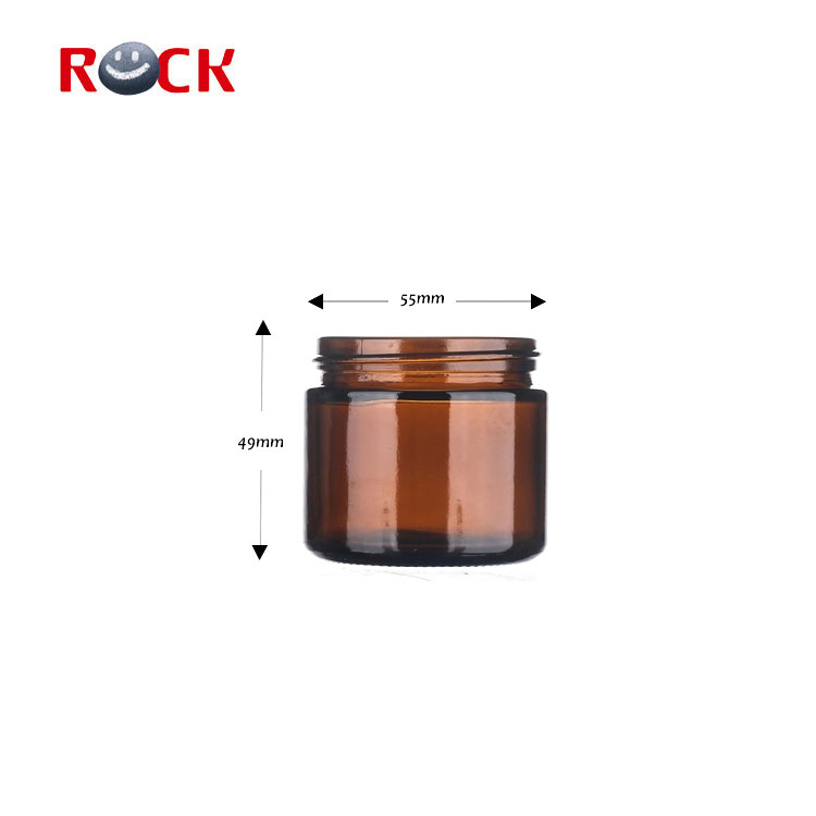 60ml 100ml 200ml 500ml recycled amber cream glass jars