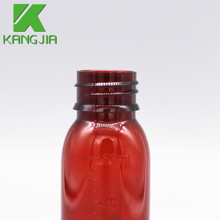 60ml & 100ml superior plastic medical bottle syrup liquid pharma amber bottle