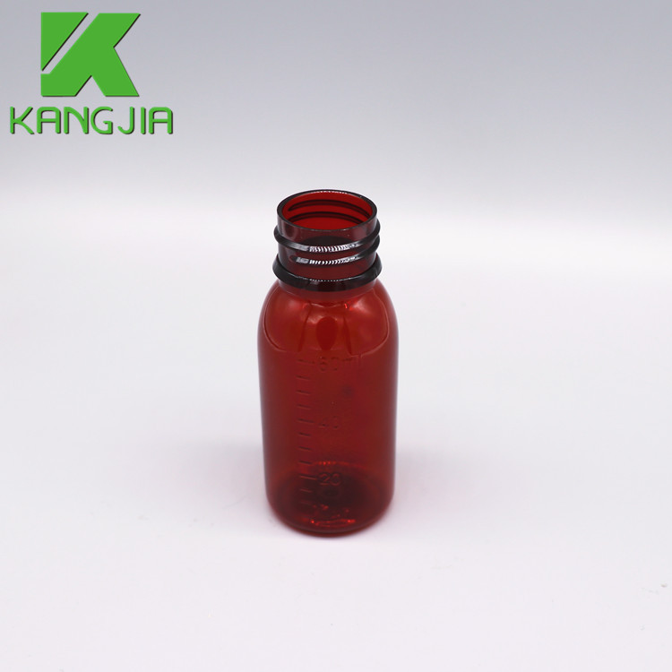 60ml & 100ml superior plastic medical bottle syrup liquid pharma amber bottle