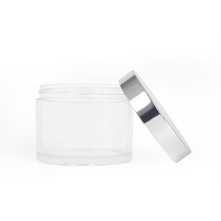 60ml 120ml 240ml custom plastic petg face cream jar cosmetic packaging canning jar with aluminum lid