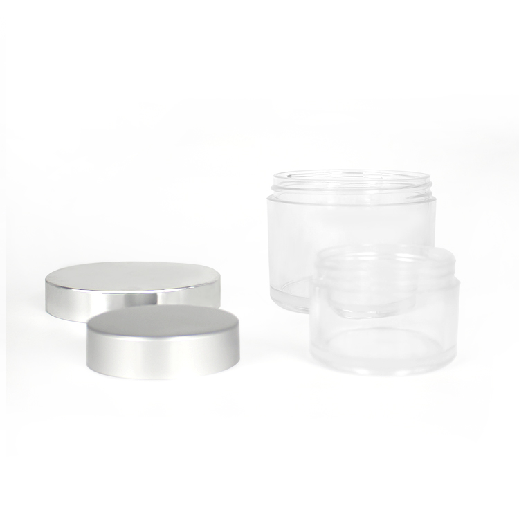 60ml 120ml 240ml custom plastic petg face cream jar cosmetic packaging canning jar with aluminum lid