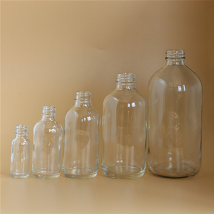60ml 120ml 250ml 500ml 1000ml body oil packing amber glass boston bottle with lotion press pump