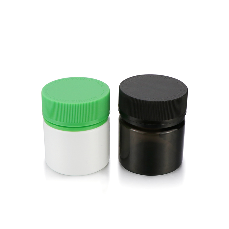 60ml 120ml Smell proof plastic weed container medical jar child resistant anti-theft cap