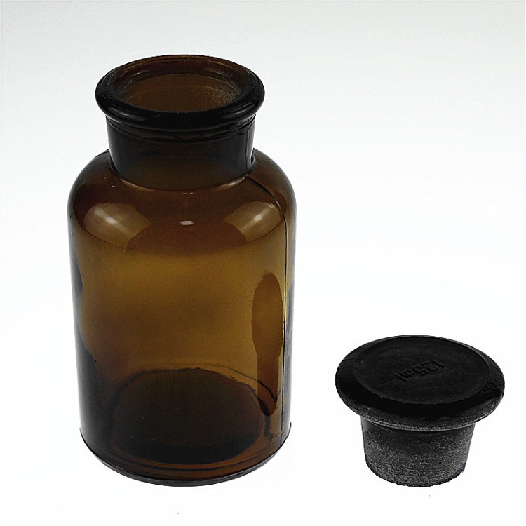 60ml 125ml 250ml 500ml 1000ml amber reagent glass jar apothecary jar