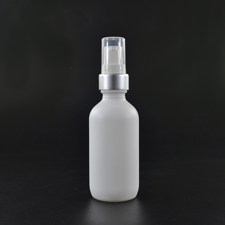 60ml 2oz Essential oil serum lotion clear amber blue green white Boston black glass dropper perfume bottles with lid