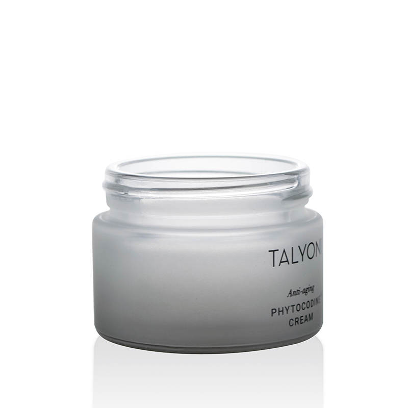 60ml 2oz Glass Luxury Jar And Containers 5g 10g 20g 30g 50g 100g 200g gradient grey glass cream jar with white lid