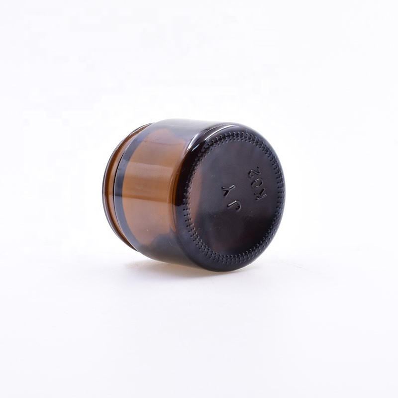 60ml 2oz custom color amber luxury candle holder empty candle glass jar with plastic for candle