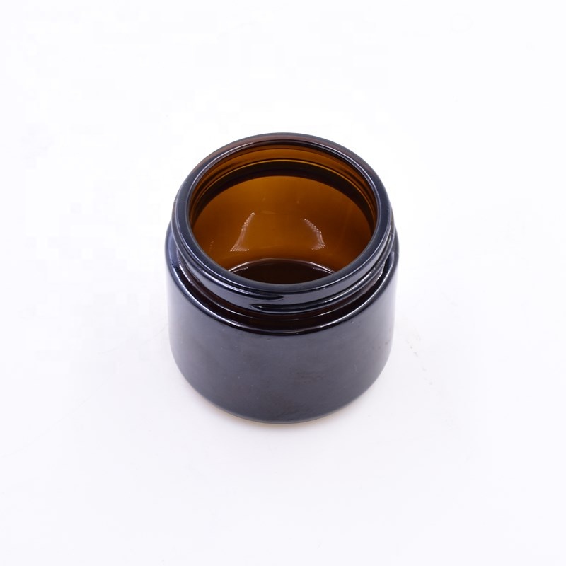 60ml 2oz custom color amber luxury candle holder empty candle glass jar with plastic for candle