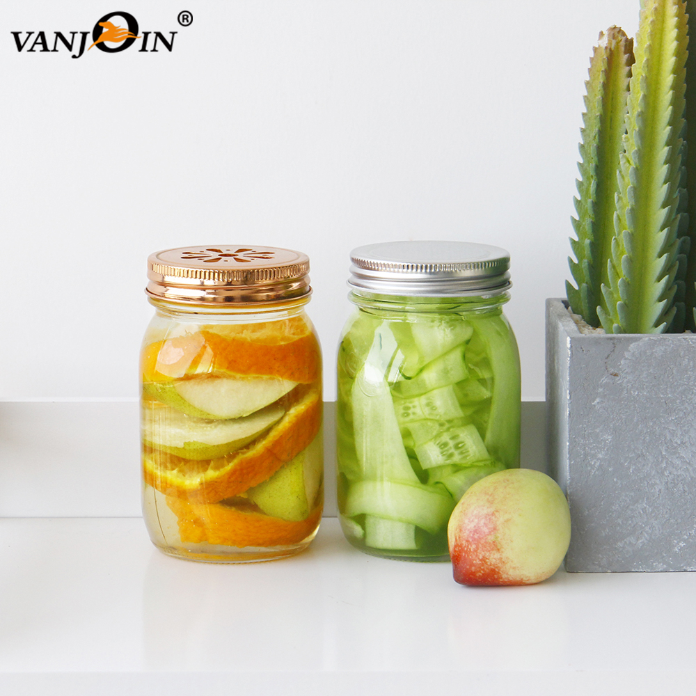 60ml 360ml 500ml Clear Round Eco Friendly Food Mason Jars Food Storage Container