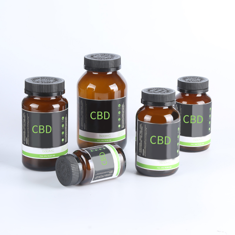 60ml 75ml 100ml 120ml 150ml 200ml 250ml 300ml 400ml 500ml cbd jar glass pill bottle with child proof lid