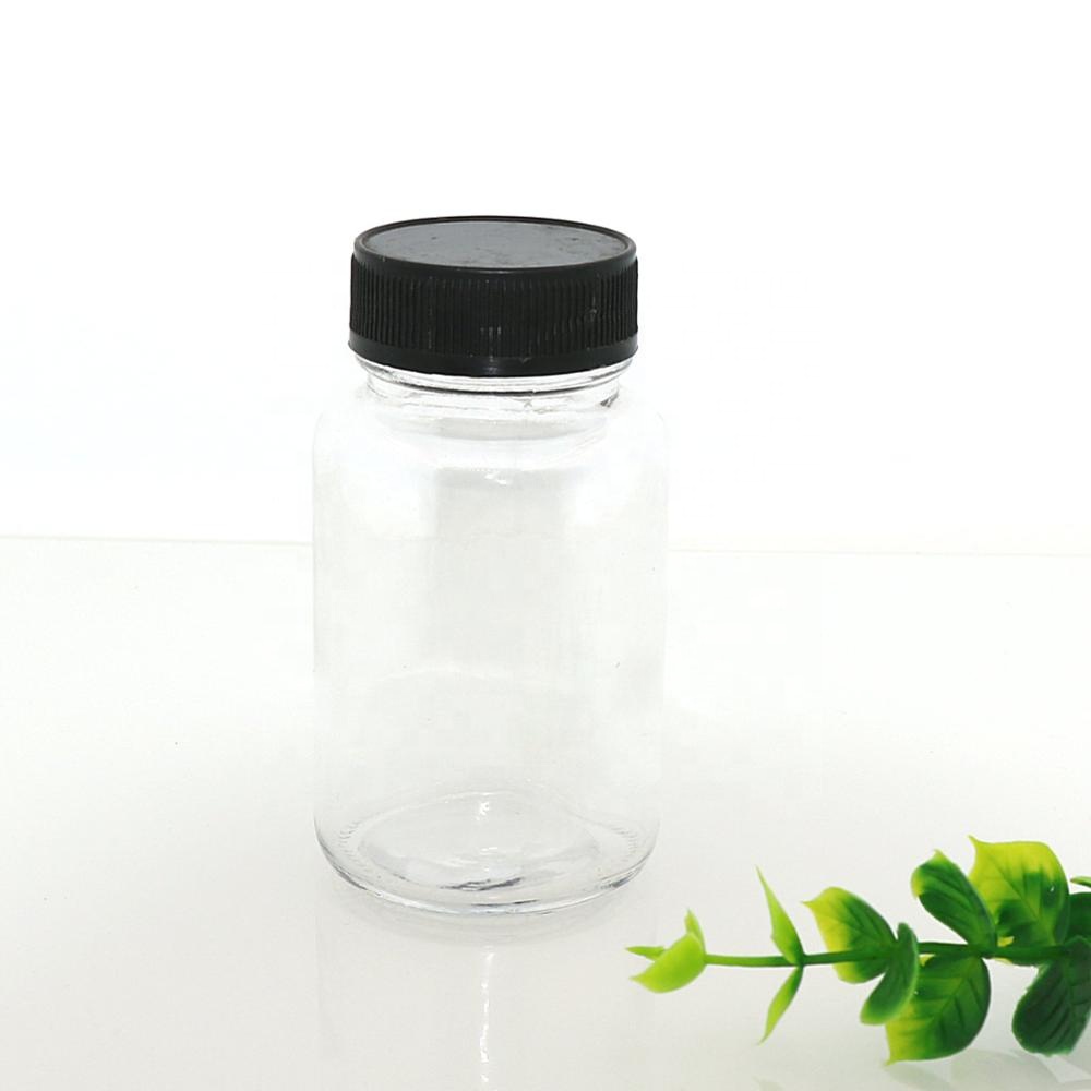 60ml,75ml,100ml,120ml,150ml empty wide mouth glass amber pill bottle for pharmaceutical tablet
