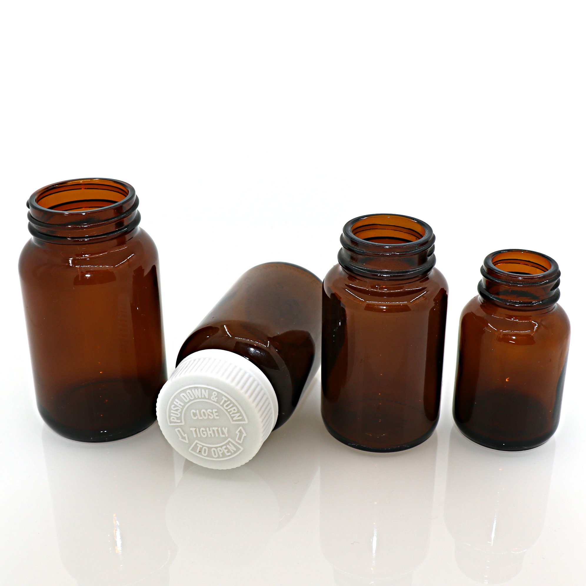 60ml 75ml 100ml 120ml 150ml health care pharma glass medicine vitamin pill wide mouth capsule glass bottles