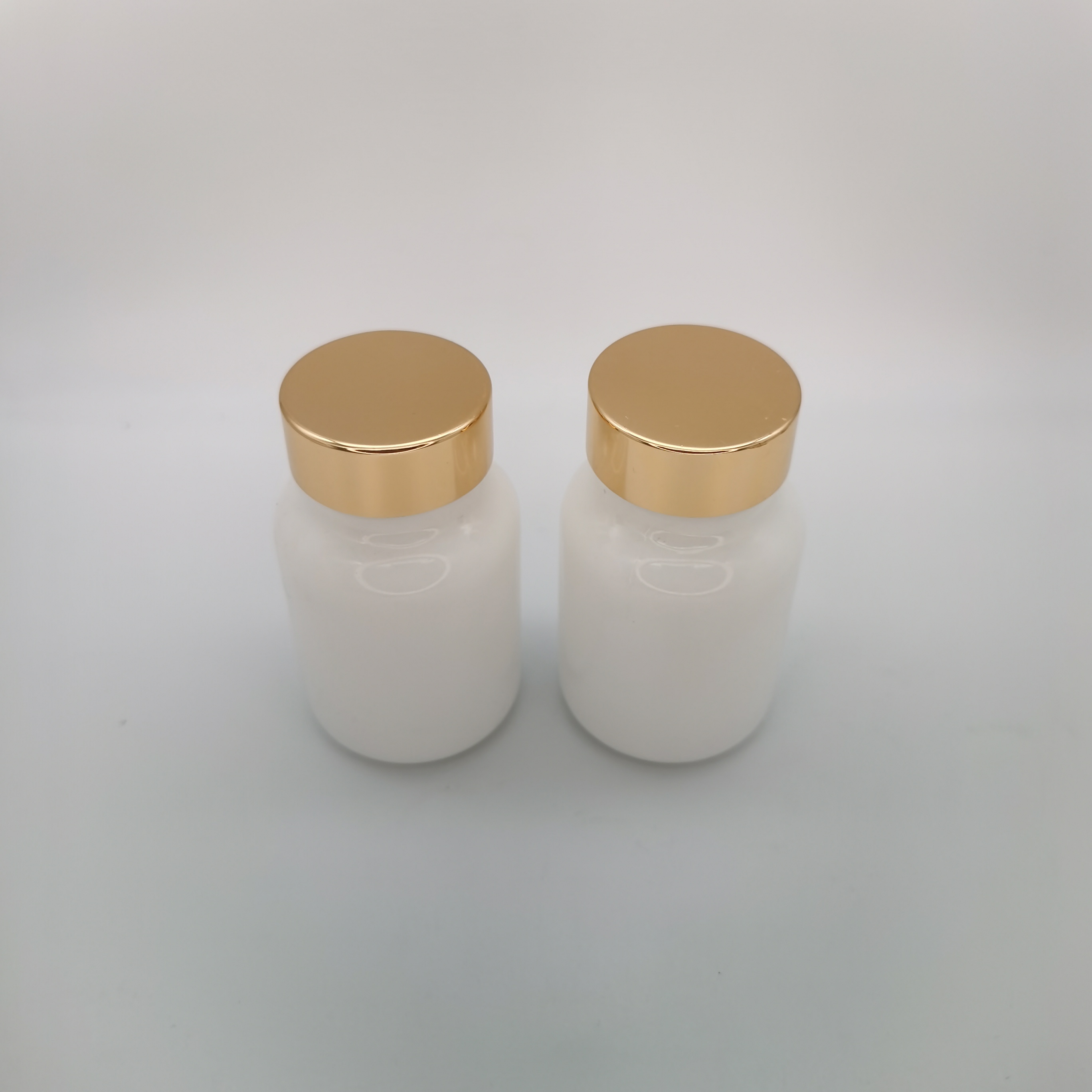 60ml 75ml opal glass white bottle medical pill bottles, capsule container supplements