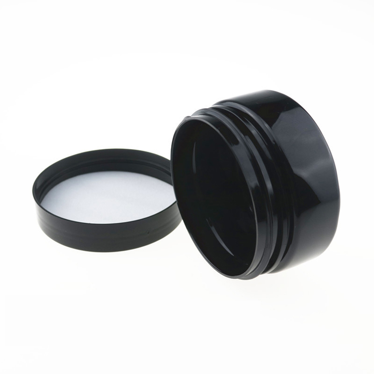 60ml 80ml100ml 150ml black cans packaging body butter containers lotion pet jars cream cosmetic jars envases 50 ml plastic jar