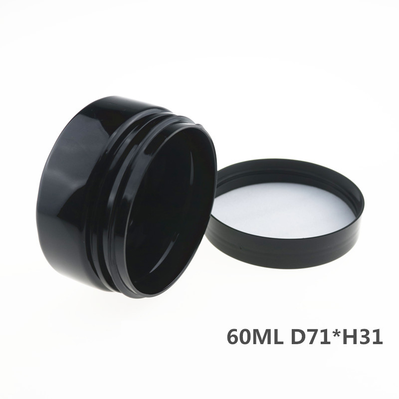 60ml 80ml100ml 150ml black cans packaging body butter containers lotion pet jars cream cosmetic jars envases 50 ml plastic jar