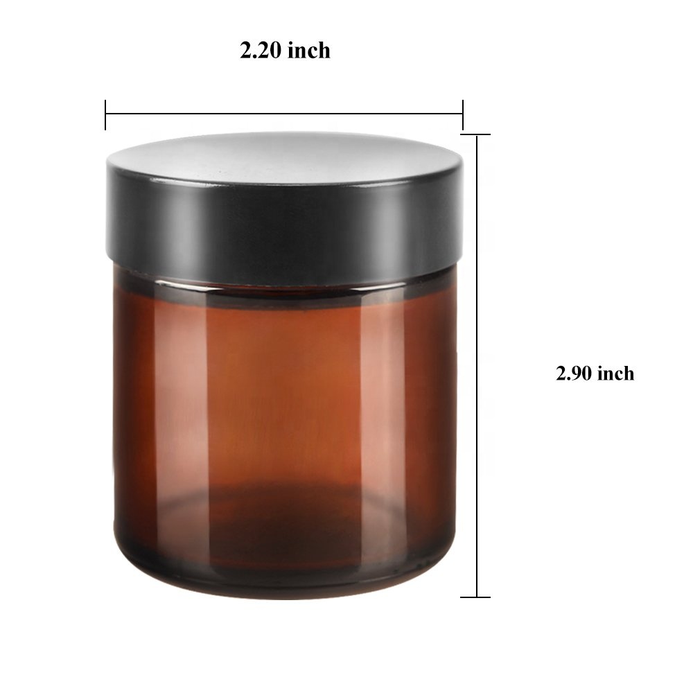 60ml Amber Glass Jar Bottles Containers Cream jar