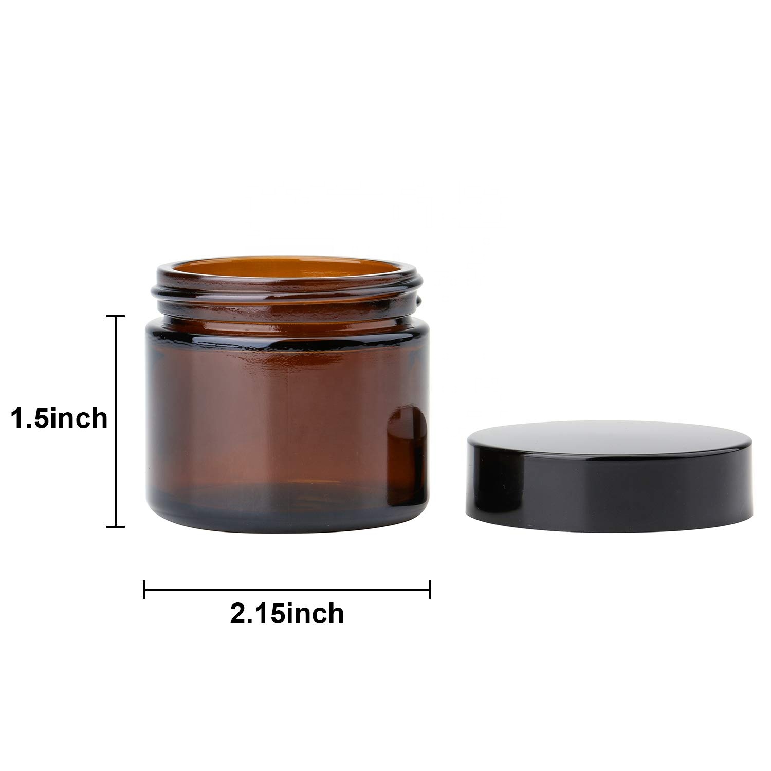 60ml Amber Glass Jar Bottles Containers Cream jar