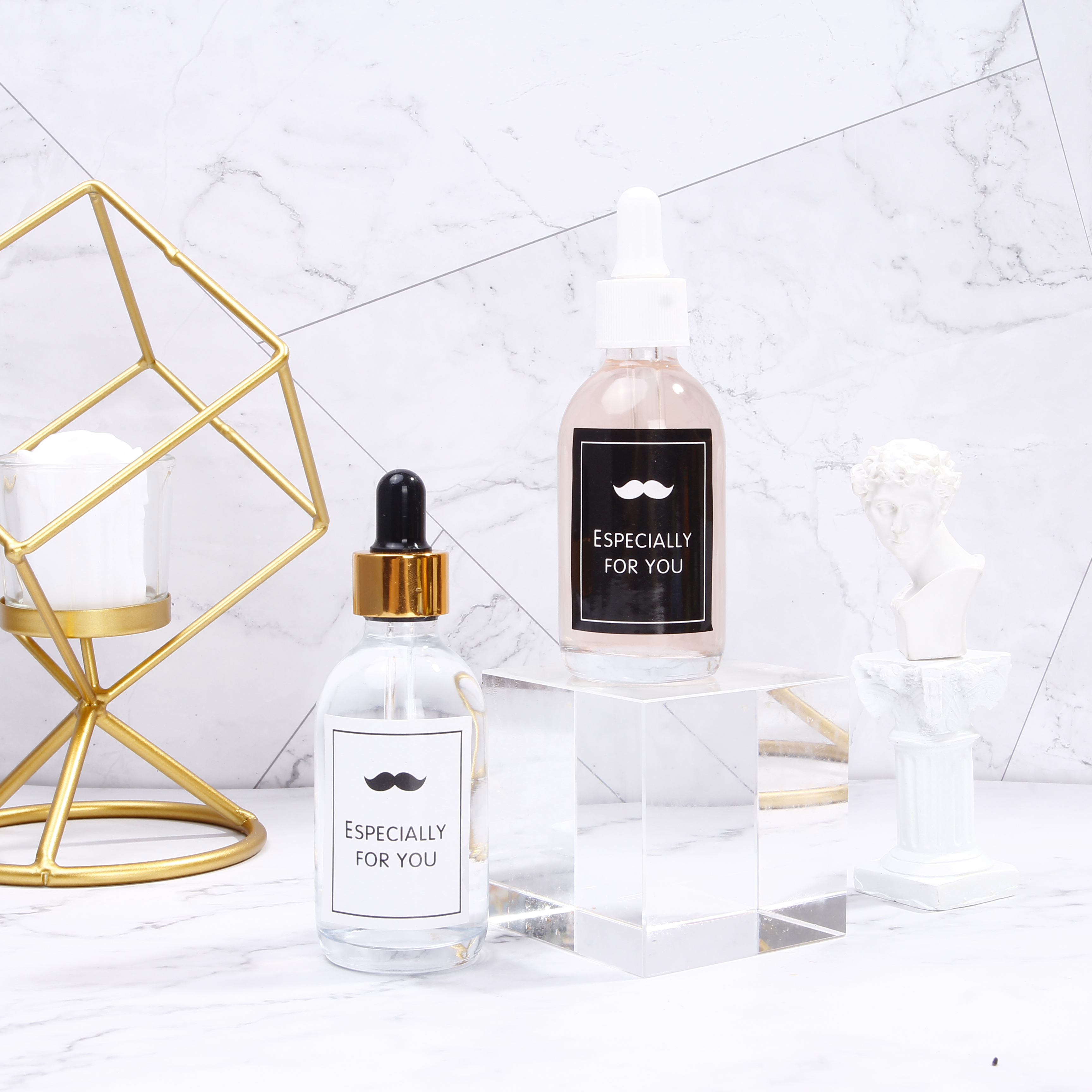 60ml Clear flint Essential Oil Glass Bottle With Dropper