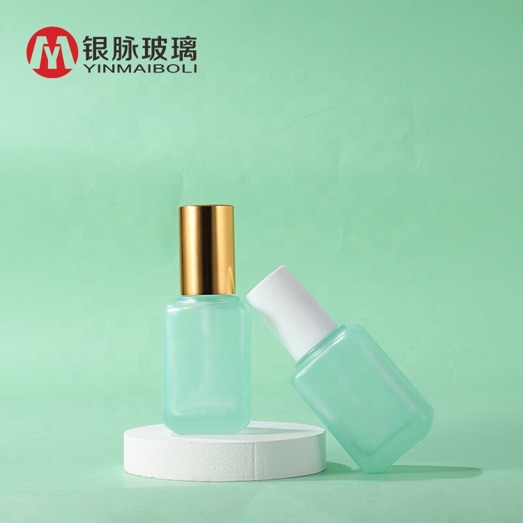 60ml Empty Square Atomizer Spray Pump Serum Glass Bottle With Aluminum Sprayer