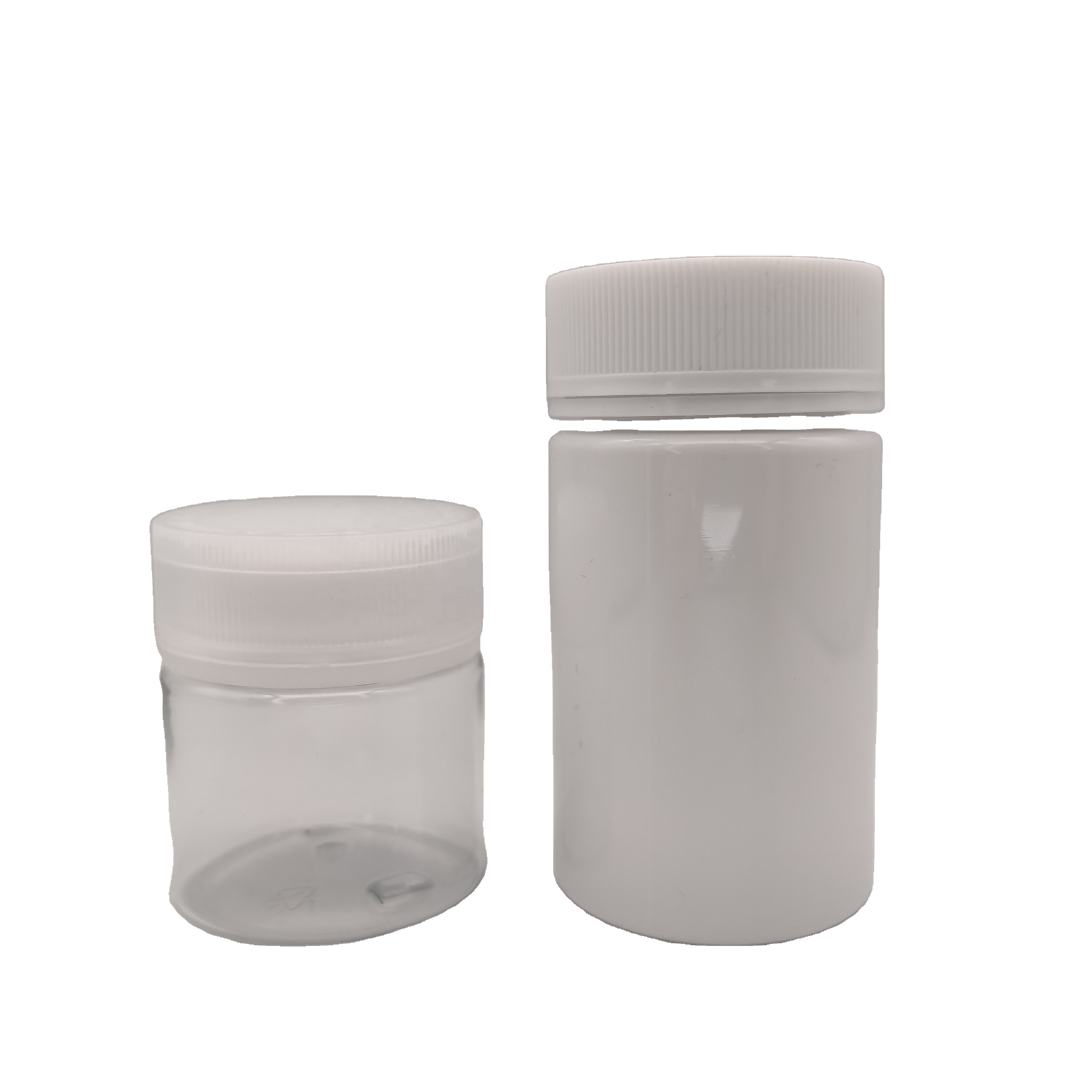60ml Food Container PET Sraight Tablet Food Bottle with Temper Evident and Childproof Cap