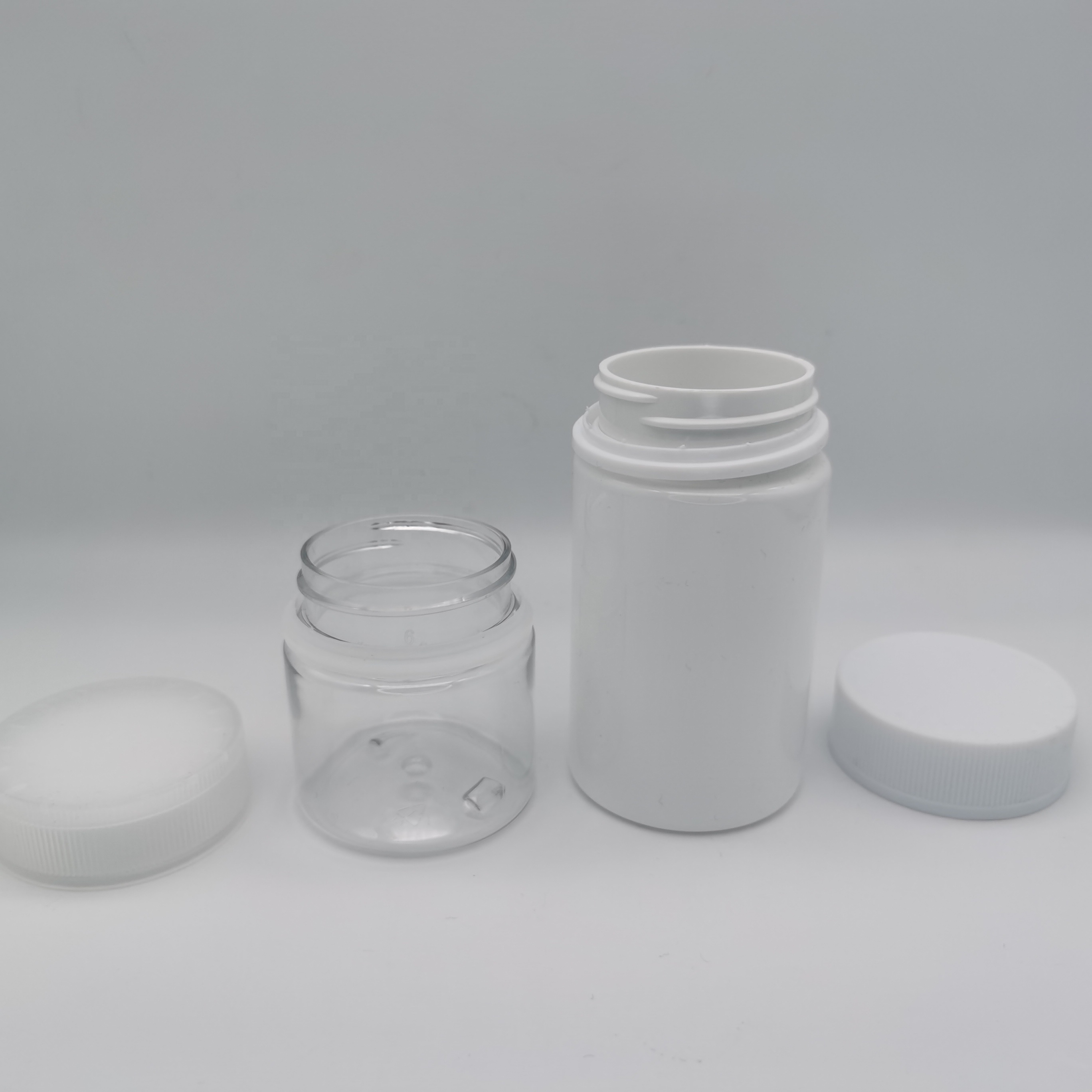 60ml Food Container PET Sraight Tablet Food Bottle with Temper Evident and Childproof Cap