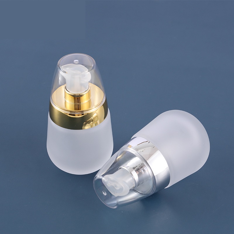 60ml Guangzhou Ningbo 60ml round white glass cosmetic bottle and jar for cosmetic packaging