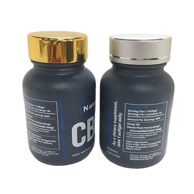 60ml OEM frosted color wide mouth vitamin glass bottles for pill tablet glass medicine bottle