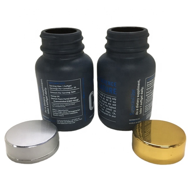 60ml OEM frosted color wide mouth vitamin glass bottles for pill tablet glass medicine bottle