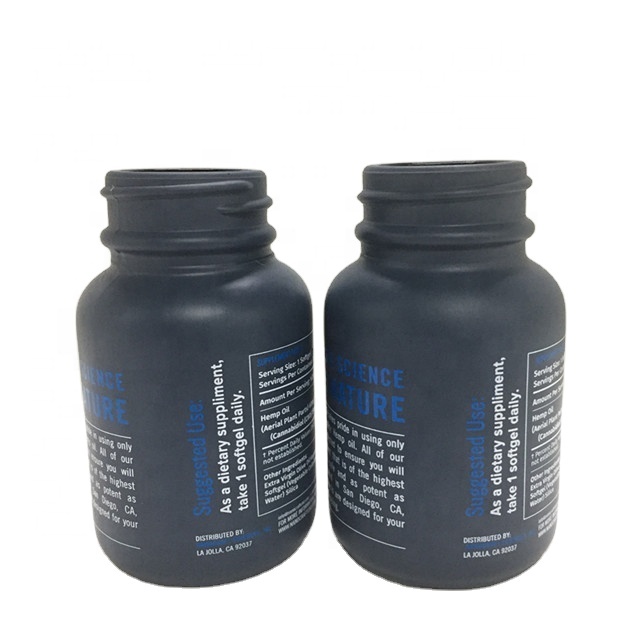 60ml OEM frosted color wide mouth vitamin glass bottles for pill tablet glass medicine bottle
