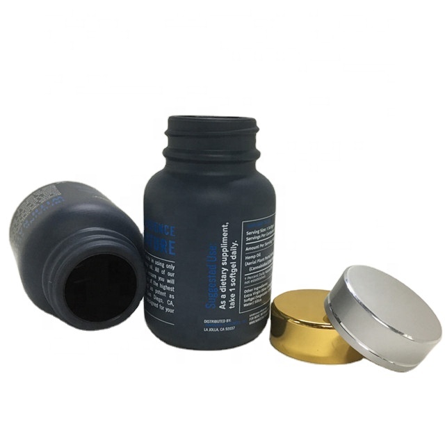 60ml OEM frosted color wide mouth vitamin glass bottles for pill tablet glass medicine bottle