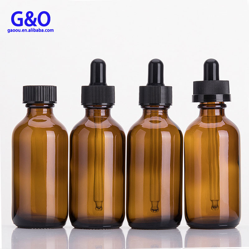 60ml amber boston round glass dropper bottle 20mm neck eliquids ejuice glass bottle with childproof cap and glass pipette