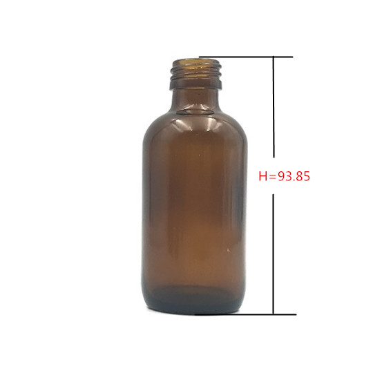 60ml amber glass bottle for boston round glass bottle