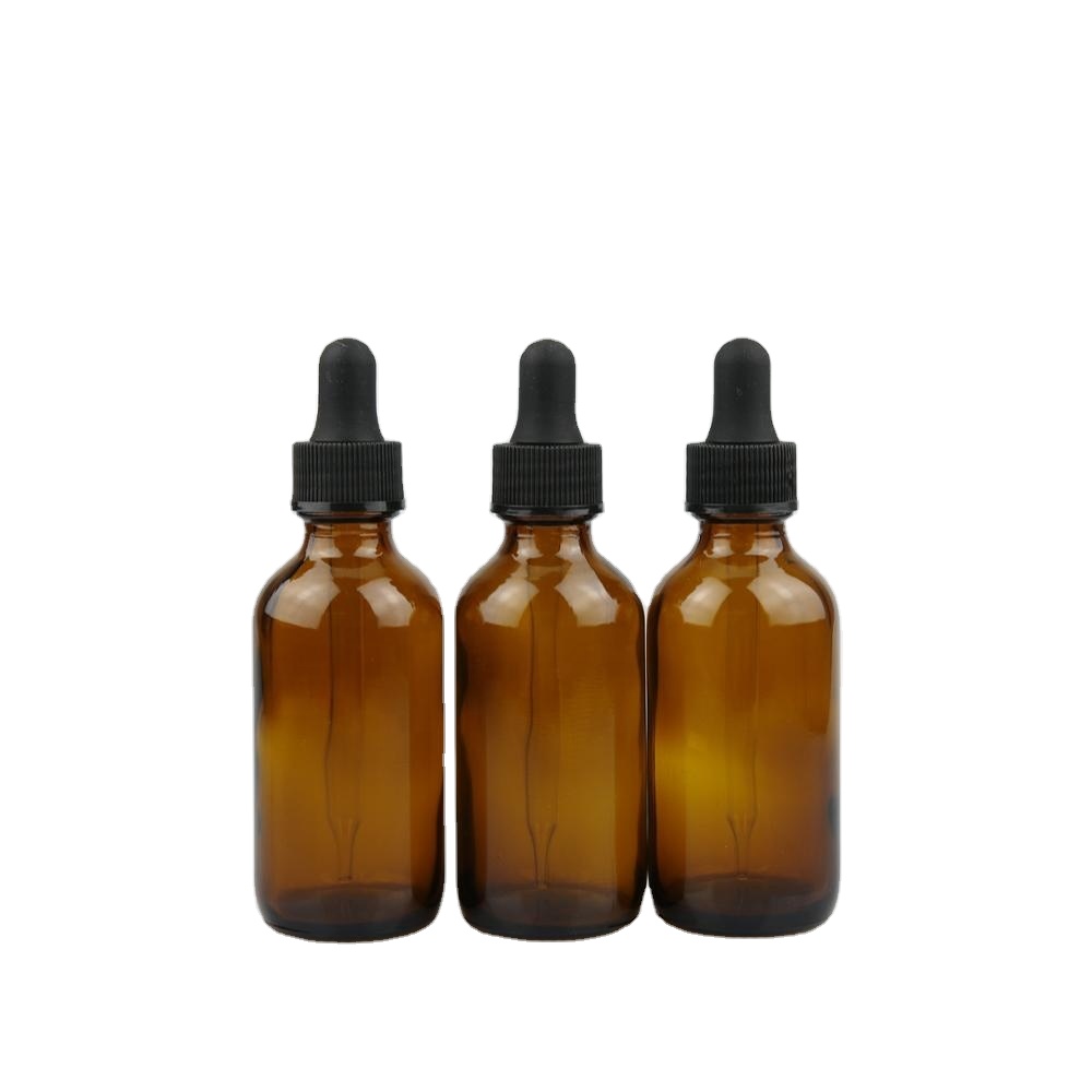 60ml amber glass dropper bottles with 20mm dropper cap for e liquid