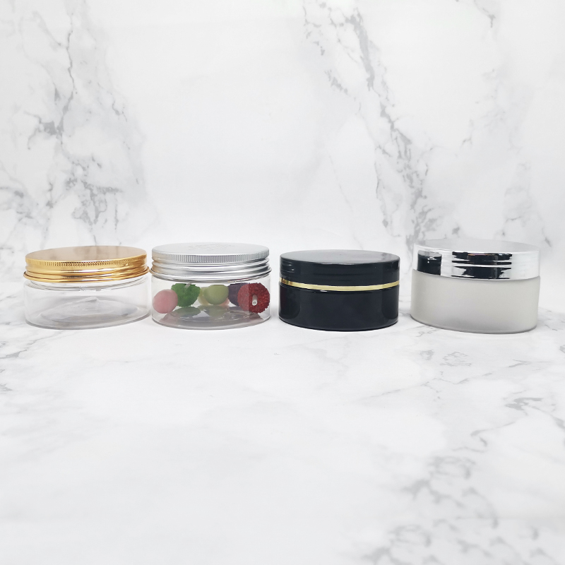 60ml custom wide mouth cream cosmetic loose powder PET plastic jar with lids