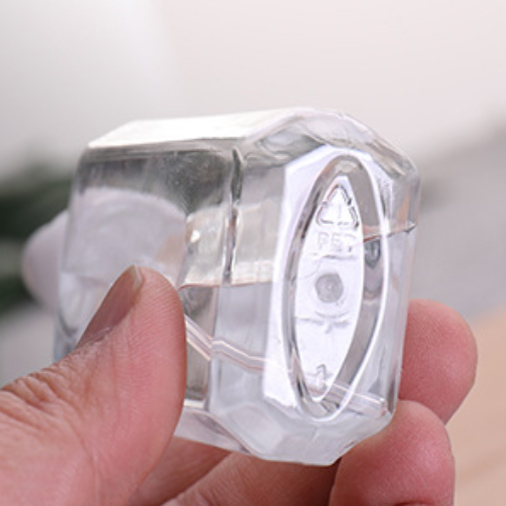 60ml empty PET Hexagon shape hand saniziter hand washing bottles with flip top cap