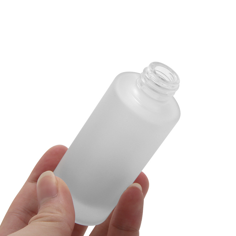 60ml empty cosmetic frosted liquid foundation glass bottle/container make up packaging with squeeze pump