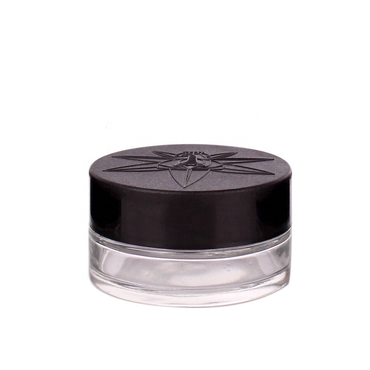 60ml eye cream glass cosmetic jar with child resistant lid