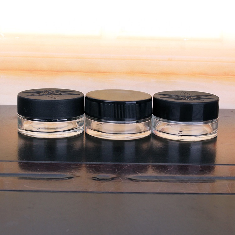 60ml eye cream glass cosmetic jar with child resistant lid