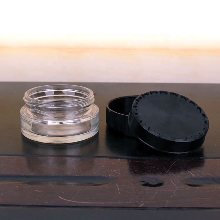 60ml eye cream glass cosmetic jar with child resistant lid
