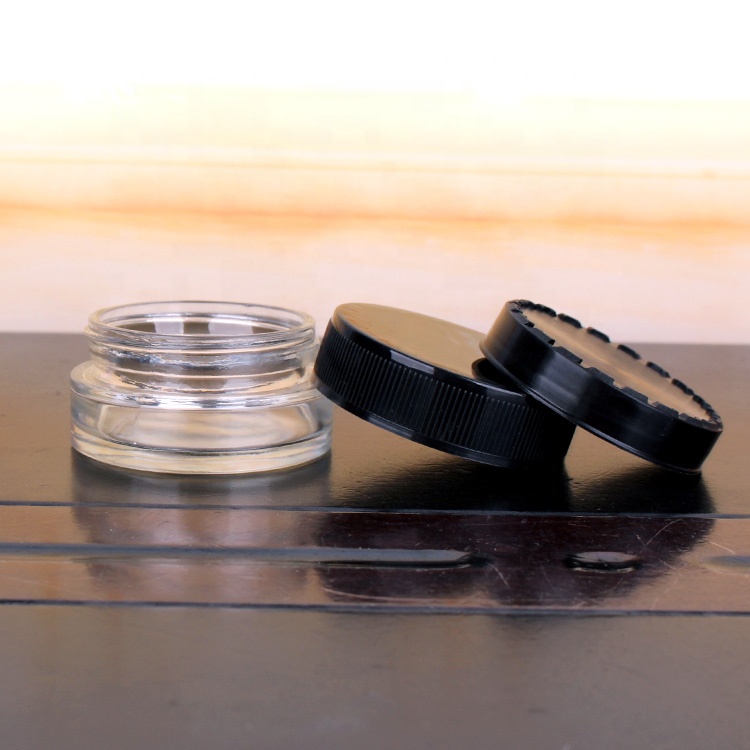 60ml eye cream glass cosmetic jar with child resistant lid