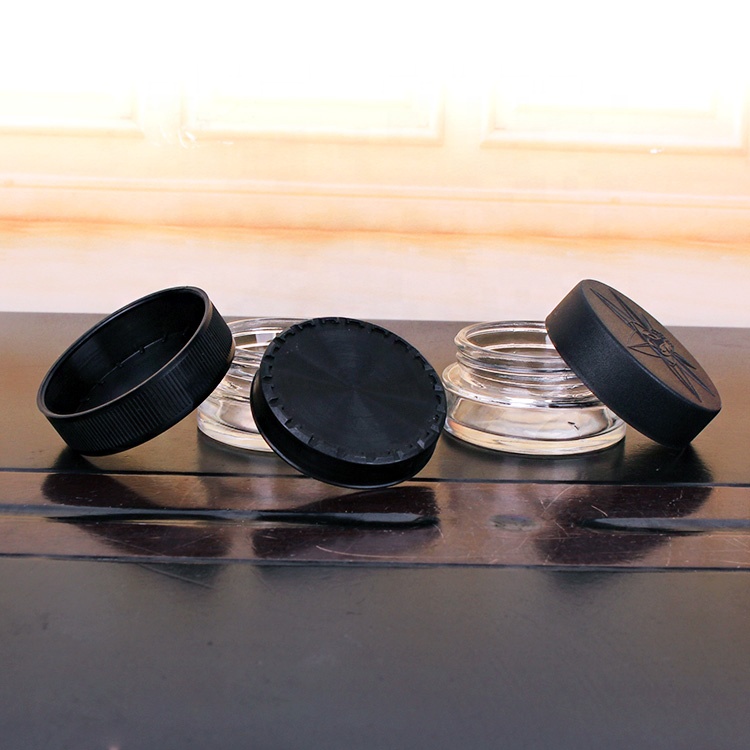 60ml eye cream glass cosmetic jar with child resistant lid