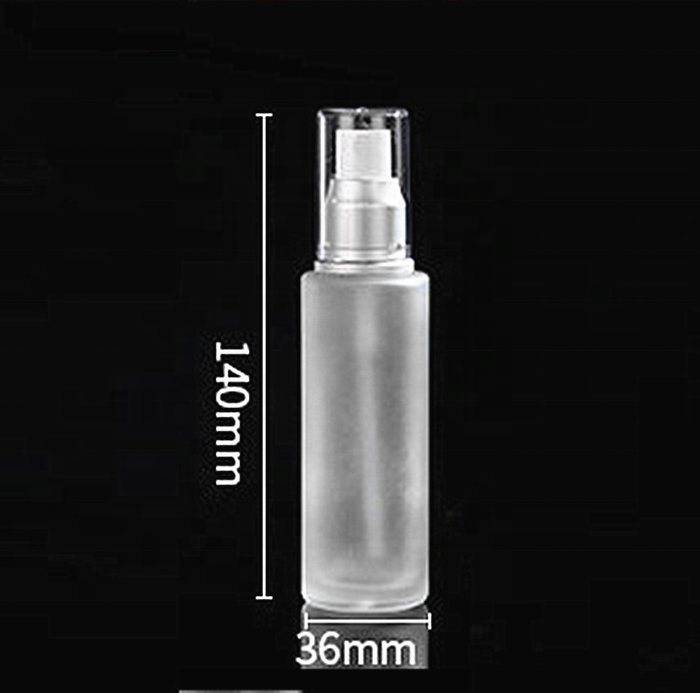 60ml frosted spray perfume glass bottle with silver gold caps for travelling or hand disinfection