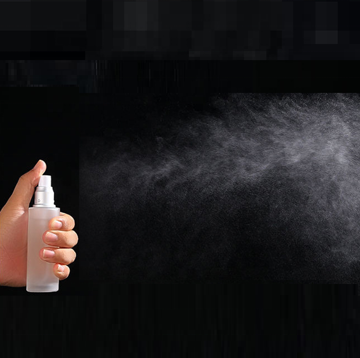 60ml frosted spray perfume glass bottle with silver gold caps for travelling or hand disinfection