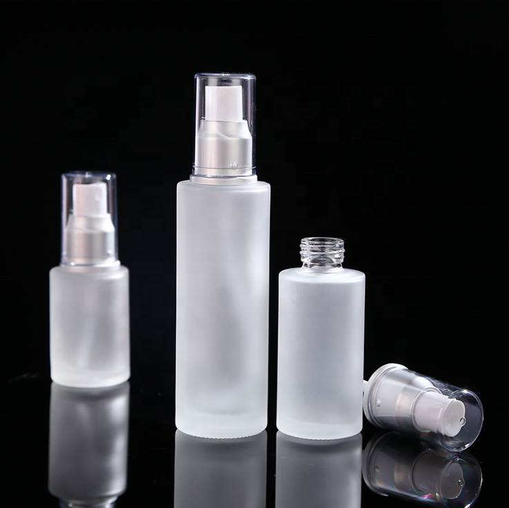 60ml frosted spray perfume glass bottle with silver gold caps for travelling or hand disinfection
