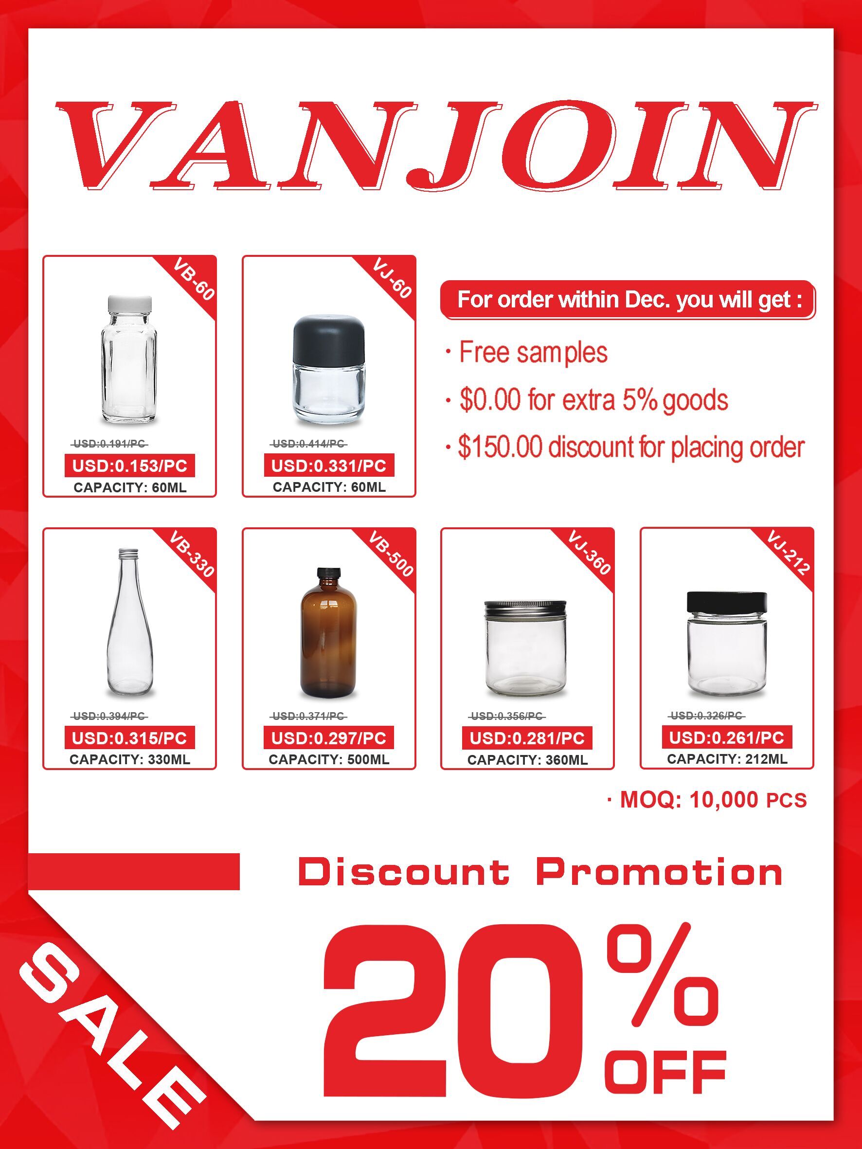 60ml glass bottle with Screw Lid Mini Shot Glass Jar vegetables enzyme juice bottle