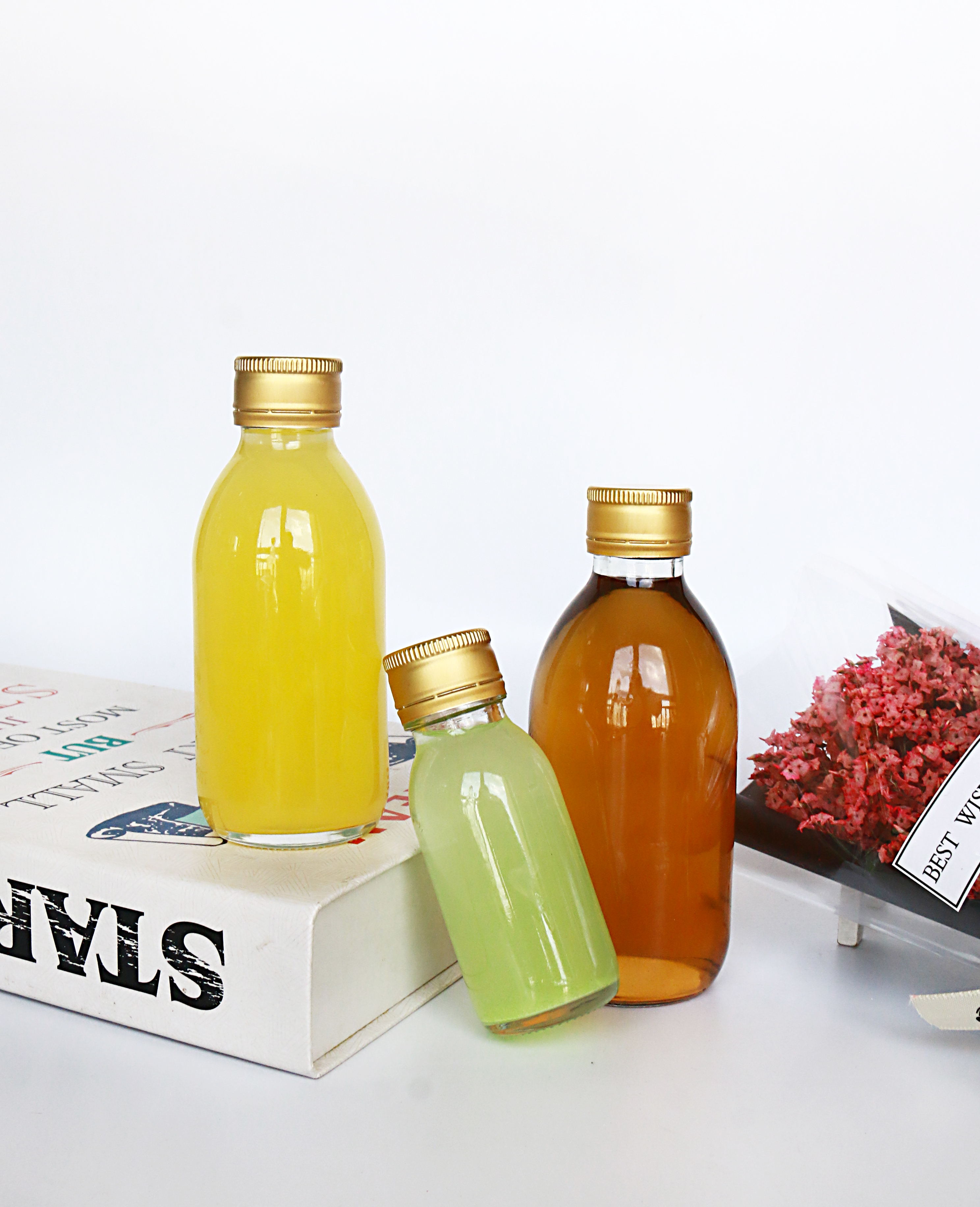 60ml glass bottle with Screw Lid Mini Shot Glass Jar vegetables enzyme juice bottle